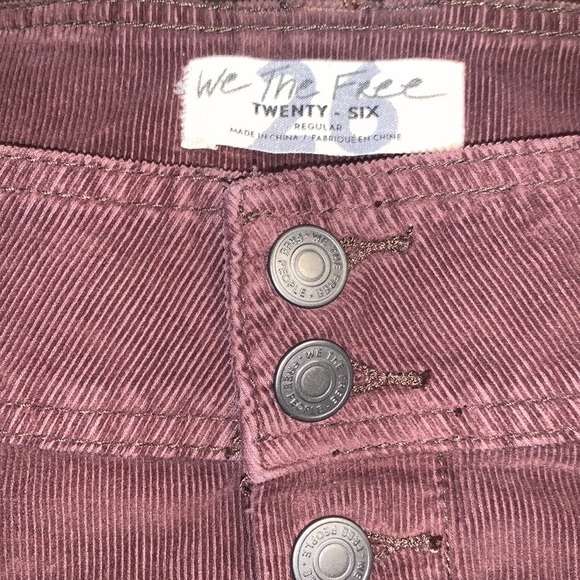 Free People Ray Corduroy Mini Skirt jean size 26 - Picture 3 of 5